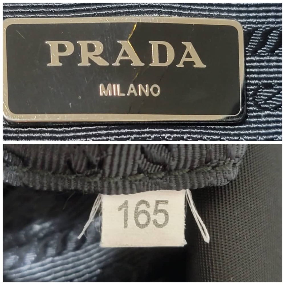 Authentic Prada Tessuto Nylon Double Pocket Backpack Black - Picture 7 of 16